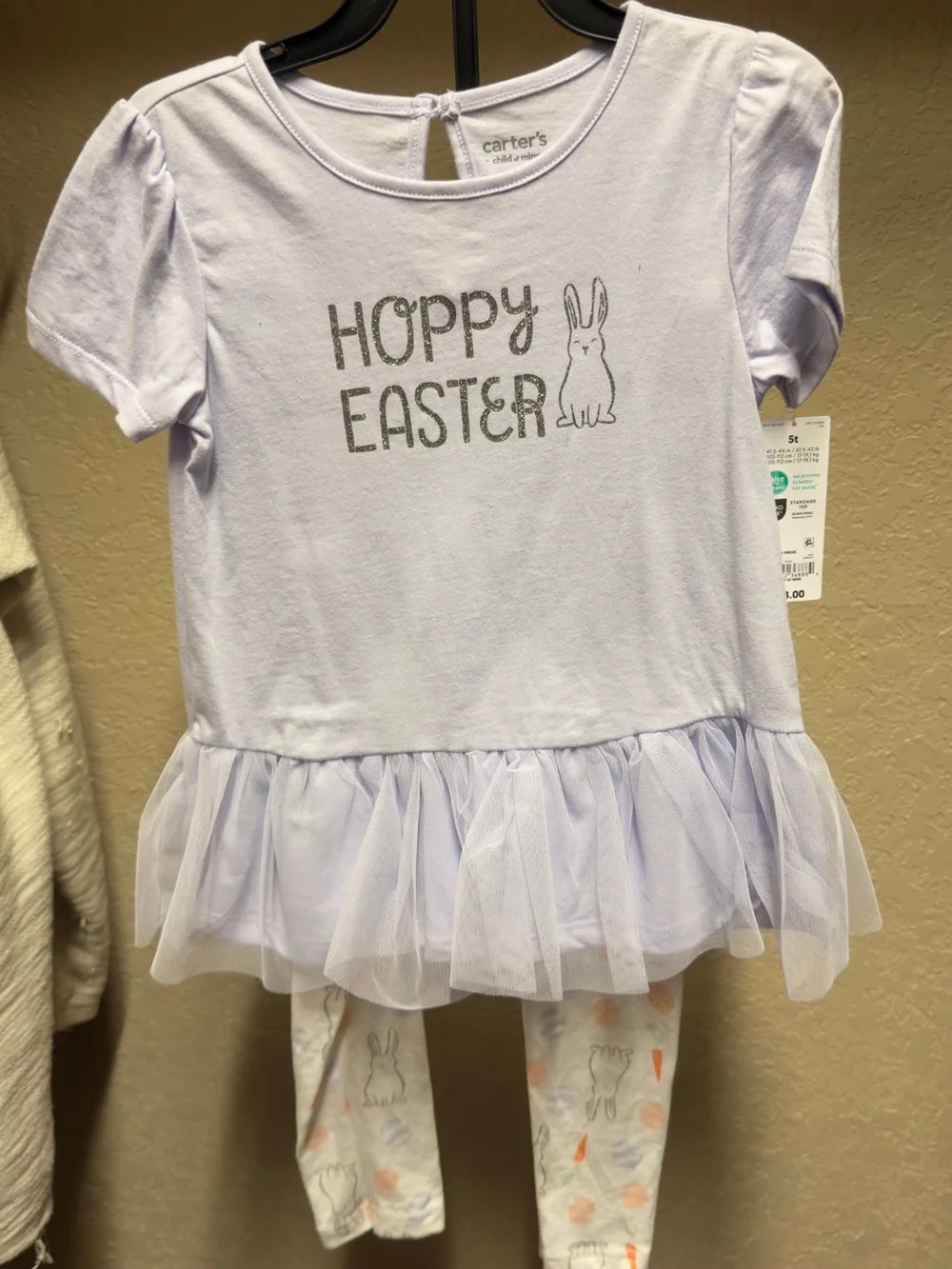 Carter's Lavender 'Hoppy Easter' Tutu Top